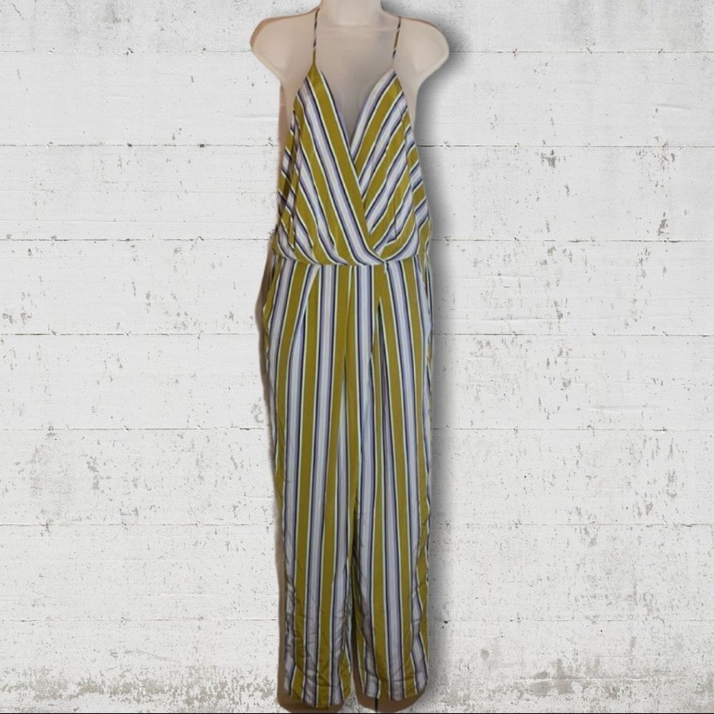 Astr Multicolored Striped Full Length Jumpsuit M - Picture 3 of 16